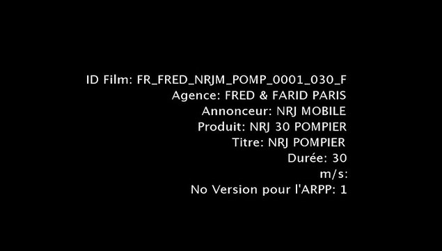 NRJ Mobile - forfaits téléphoniques - mars 2011 - Réveillez-vous, avec l'Homme-sandwich , pompier