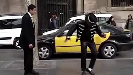 "Michael Jackson" Impersonator vs Mormon Missionary (Mega Dancers)