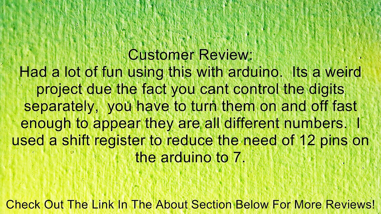 microtivity IS413 7-segment LED Display, 4 Digit Red Dynamic Common Cathode (Pack of 2) Review