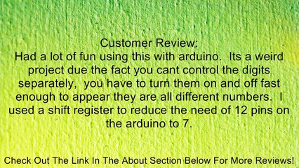 microtivity IS413 7-segment LED Display, 4 Digit Red Dynamic Common Cathode (Pack of 2) Review