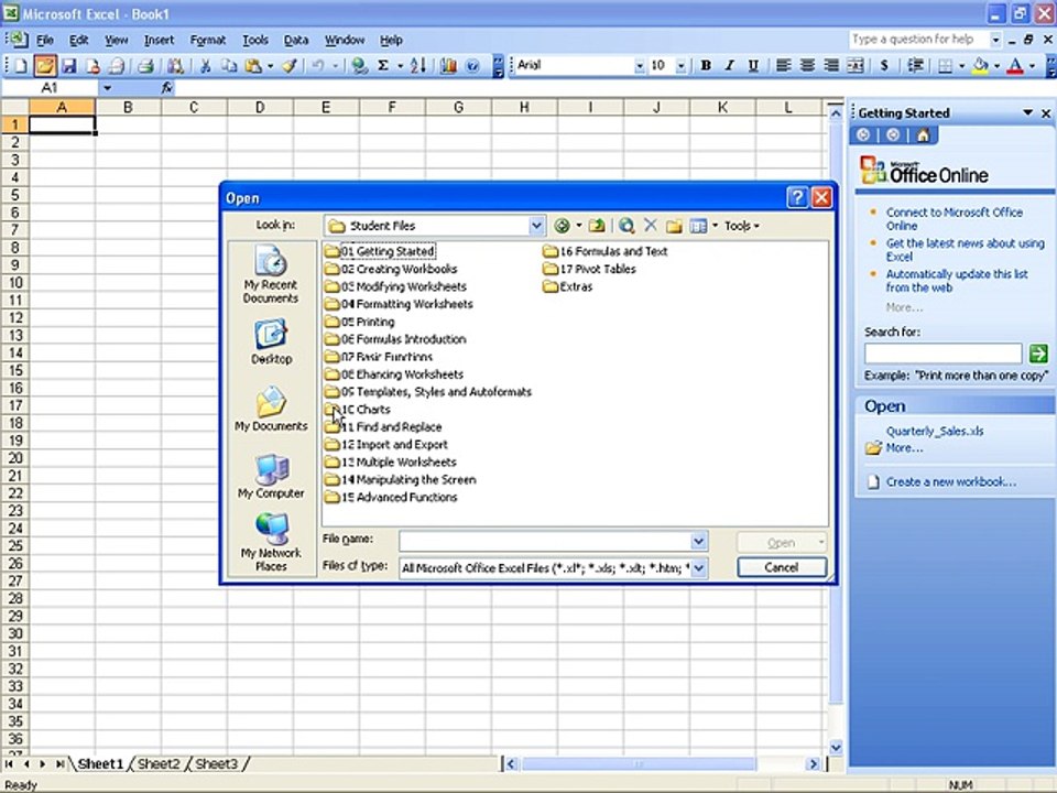 Ms Excel 2003 Training- Chart Terminology(Part 37)