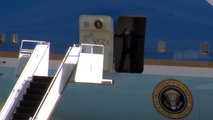 Arrival of Air Force One and President Obama