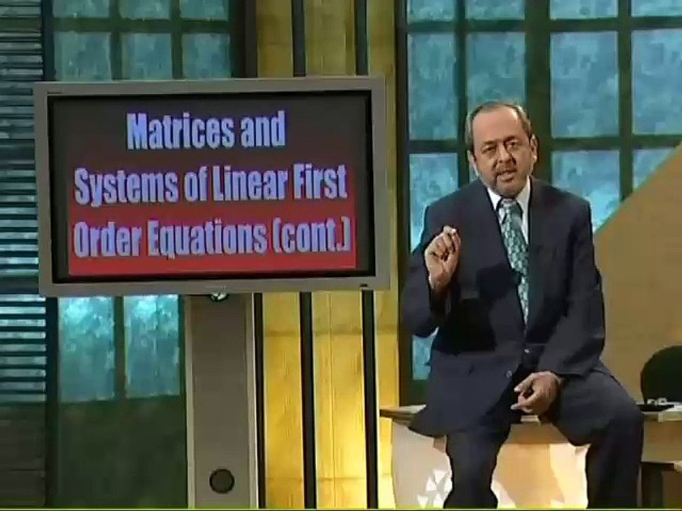 Lec41 - Matrices and Systems of Linear First-Order Equations (Continued)