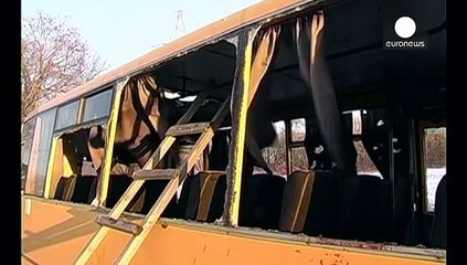 Rakétatámadás egy ukrán távolsági busz ellen