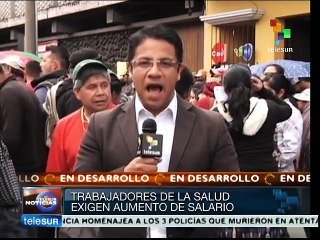 Guatemala: trabajadores de la salud reclaman pago de salarios