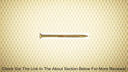 Descargar video: Screw Products, Inc. YTX-09212 Gold Star Interior Star Drive Wood Screws Review