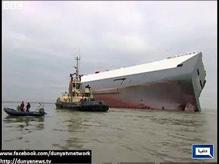 - Cargo ship Hoegh Osaka stranded in the Solent (Raw Footage) -