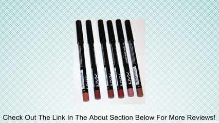 NYX Cosmetics Long Lasting Slim Lip Liner Pencils 6 Colors: Coffee, Mahogany, Ever, Soft Brown, Pale Pink, and Nude Beige Review