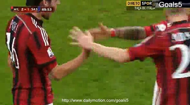 de Jong N Goal AC Milan 2 - 1 Sassuolo Coppa Italia 13-1-2015