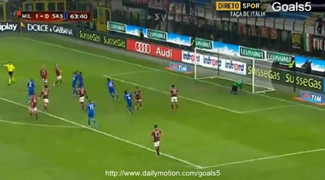 AC Milan 2 - 1 Sassuolo All Goals Coppa Italia 13-1-2015