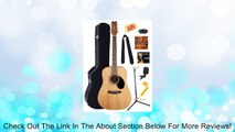 Jasmine S35 Dreadnought Acoustic Guitar Bundle with Gearlux Hardshell Case, Austin Bazaar Instructional DVD, Guitar Stand, Clip-On Tuner, Extra Strings, String Winder, Strap, Picks, and Austin Bazaar Polishing Cloth - Natural Review