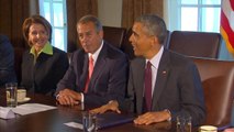 Boehner Won't Even Crack A Smile At Obama's Football Joke