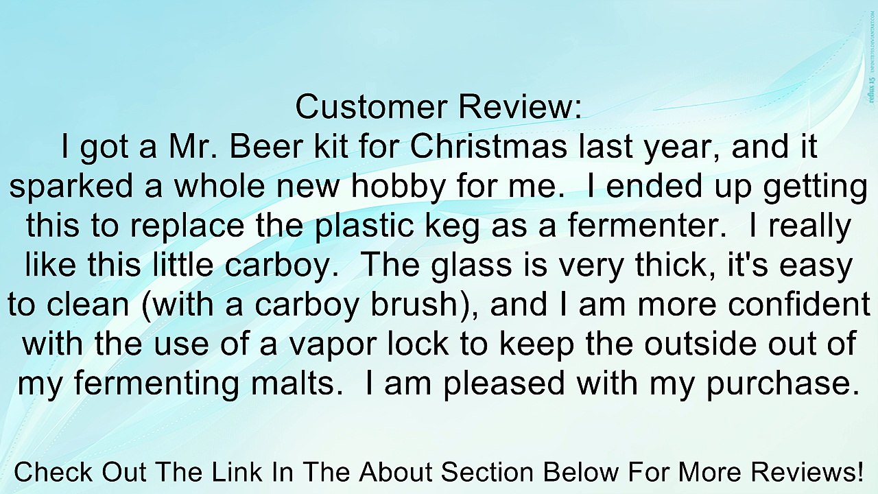 3 Gallon Glass Carboy Beer/Wine Fermenter Review