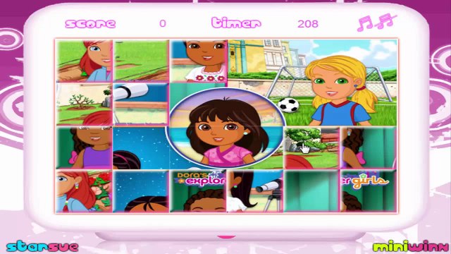 ║❸in❶║≈ ❶ Dora hair care game ❷ Dora mix up Jigsaw ❸ Dora Goes to school on bus