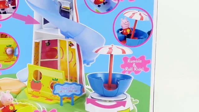 Peppa Pig Helter Skelter Slide Playground Play Doh Ice Cream with Peppapig and Friends by