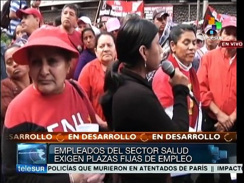 Guatemala: trabajadores del sector salud exigen plazas fijas