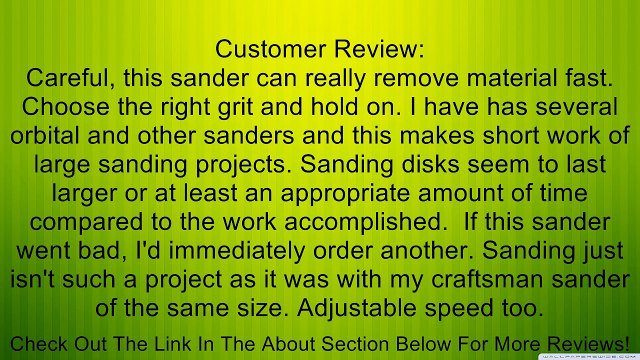 DEWALT DWE6401DS 5-Inch VS Disc Sander with Dust Shroud Review