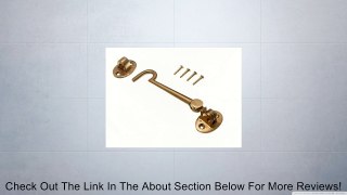 Cabin Hook And Eye 100Mm 4 Inch Solid Polished Brass With Screws Review
