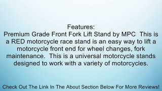 Front Fork Lift Stand Red Fits Honda CBR CBR600 CBR600RR 1000RR F4I Universal Review