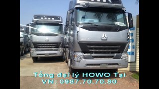 Bán trả góp đầu kéo HOWO A7, Đầu kéo HOWO động cơ 375, Đầu kéo HOWO động cơ 420, Đầu kéo 3 chân HOWO