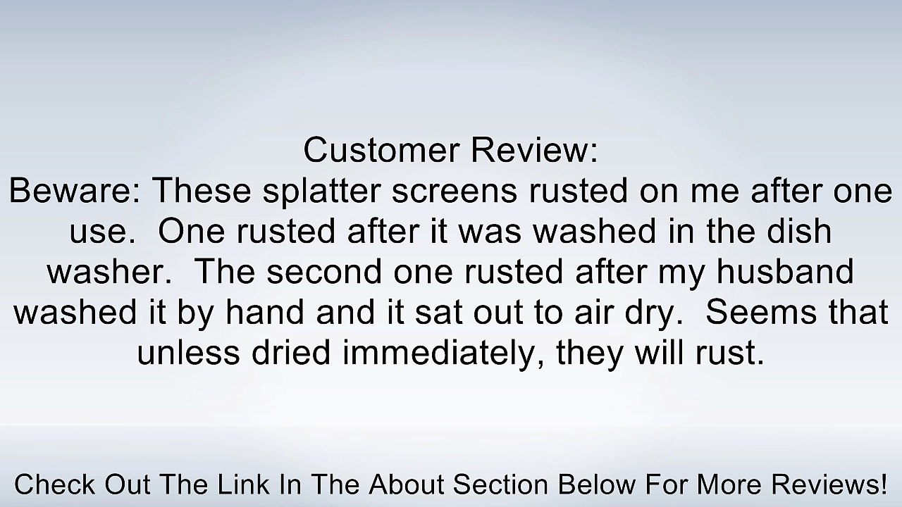 Home Basics 3-Piece Splatter Screen Set Review