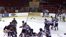 Bagarre en hockey, pendant l'échauffement! Laval vs St George LNAH, 11 janvier 2015