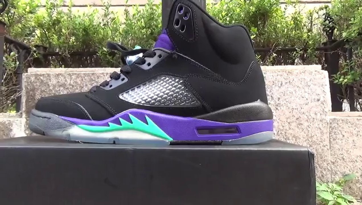Replica Perfect Quality Air Jordan 5 V Black Grape Aqua AJ5 Free Shipping @ repsperfect.cn