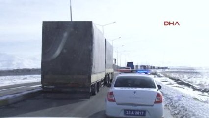 Erzurum Tır ve Kamyoncuların Eylemi Korkuttu