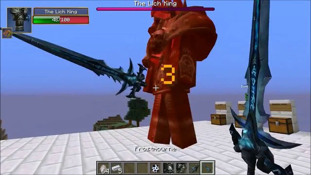 Minecraft WORLD OF WARCRAFT MOD LICH KING, FLYING MOUNT, & ICECROWN DIMENSION Mod Showcase 720p
