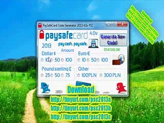 PaySafeCard Code Generator May 2014 0v PSC 2014