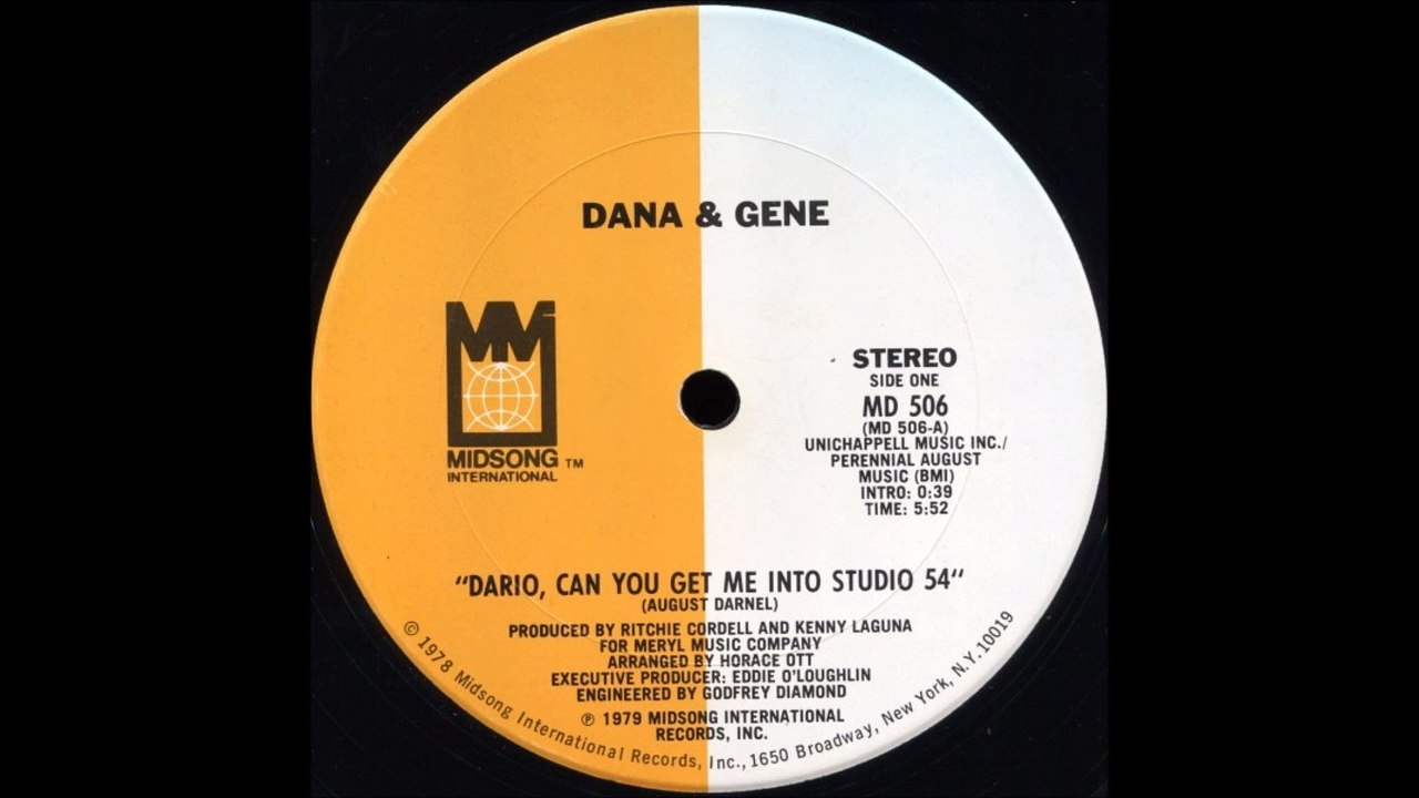 Dana & Gene - Dario, Can You Get Me Into Studio 54 (1979)