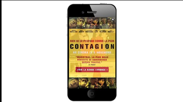 Warner Bros - film de cinéma, Warner Bros Contagion - novembre 2011