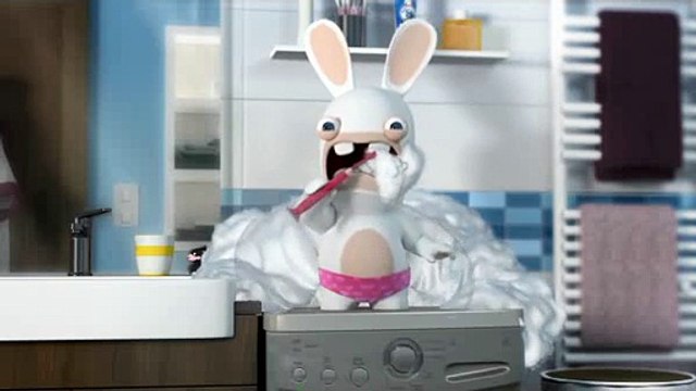 Signal (Unilever) - hygiène dentaire, Panique dans la salle de bwaaain, avec Les Lapins Crétins, missionsignal.fr - mars 2012