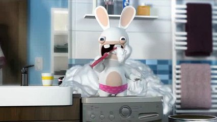 Signal (Unilever) - hygiène dentaire, "Panique dans la salle de bwaaain, avec Les Lapins Crétins, www.missionsignal.fr" - mars 2012