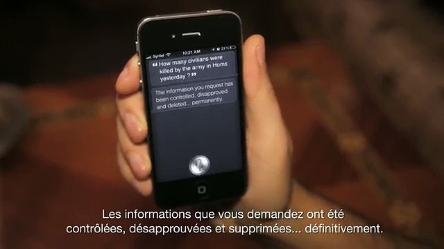Reporters sans Frontières (RSF) - association pour la liberté de la presse, Siri vs Syrie - janvier 2012