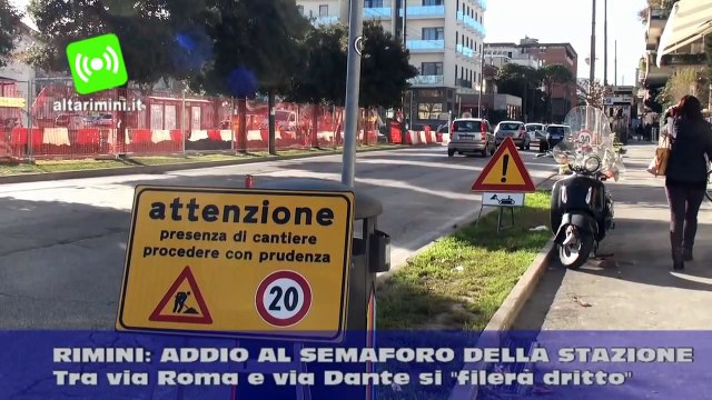 Rimini, addio al semaforo della stazione: tra via Roma e via Dante si filerà dritto