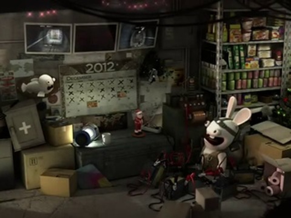 Ubisoft - jeux vidéo, "Les Lapins Crétins et la fin du monde" - décembre 2012 - pétage de plomb