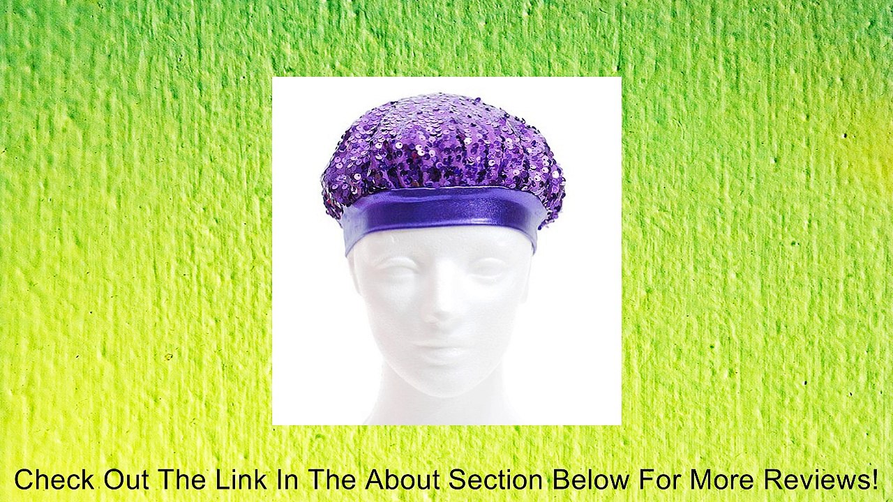 Reflectionz Little Girls Purple Sequin Beret Dance Hat Size 0M-6 Review