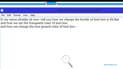 How we change Color of Text Box and Fore Ground Color