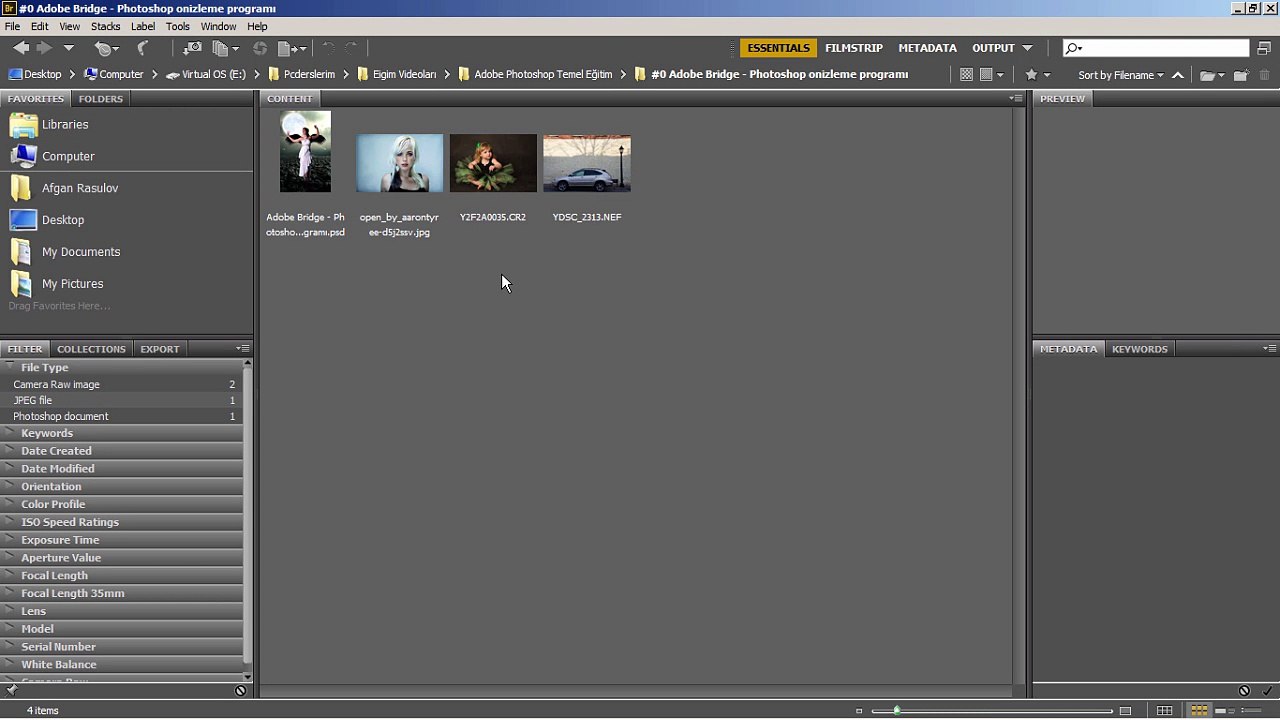 #0 Adobe Photoshop CS6 Eğitim Seti – Bridge CS6 ile Önizleme