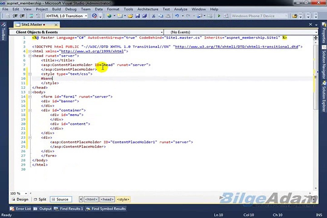 C# Dersleri - Asp.NET Membership Part 1