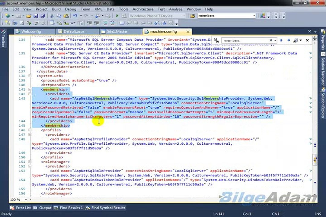 C# Dersleri - ASP.NET Membership Part 2