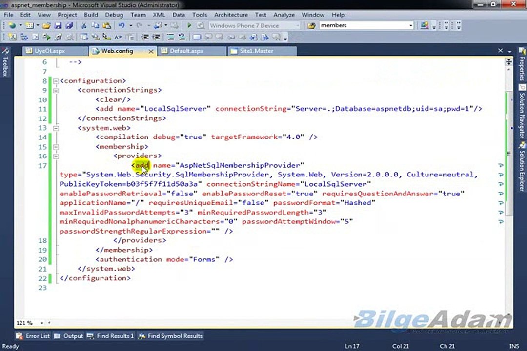 C# Dersleri - ASP.NET Membership Part 3