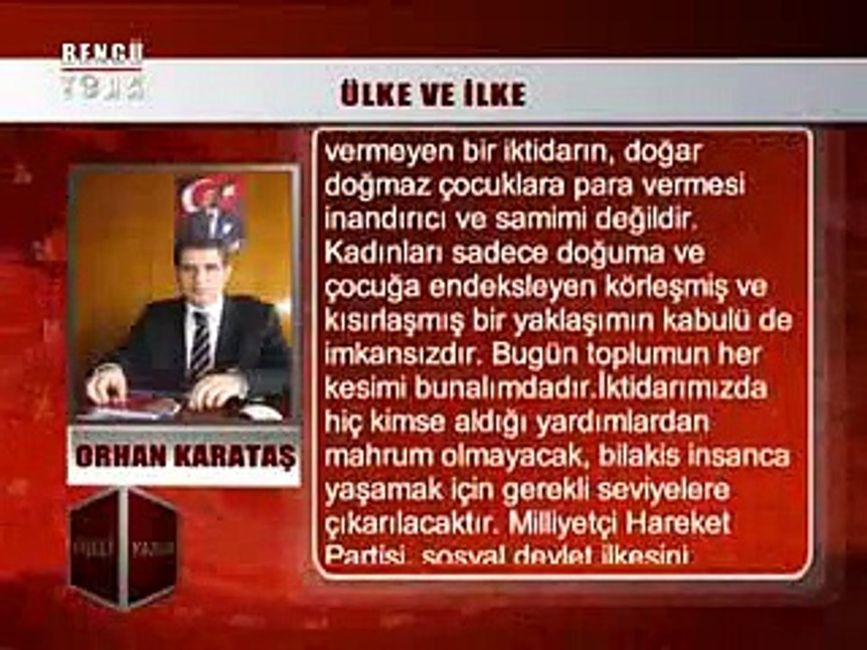 KÖŞELİ YAZILAR - ORHAN KARATAŞ 14.01.2015