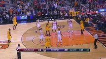 LeBron James pushes coach David Blatt while arguing foul call- Cleveland Cavaliers at Phoenix Suns