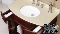 Decolav Alexandra Bathroom Vanity with granite top, Storage Cabinet, and Framed Mirror