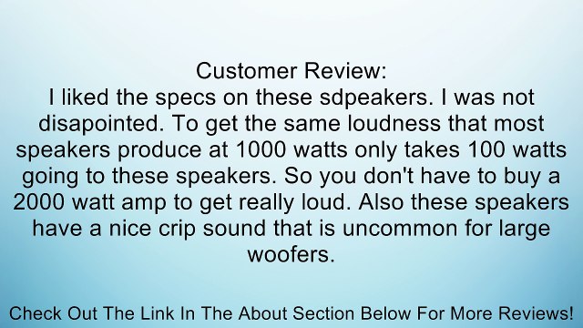 Pyle Plpw15d 15 2000-watt Dual Voice Coil 4ohm Subwoofer Review