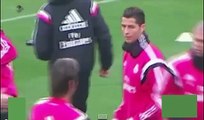 Crisiano Ronaldo Fantastic Nutmeg to Raphael Varane Real Madrid Training