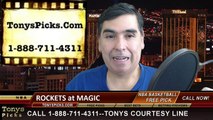 Orlando Magic vs. Houston Rockets Free Pick Prediction NBA Pro Basketball Odds Preview 1-14-2015