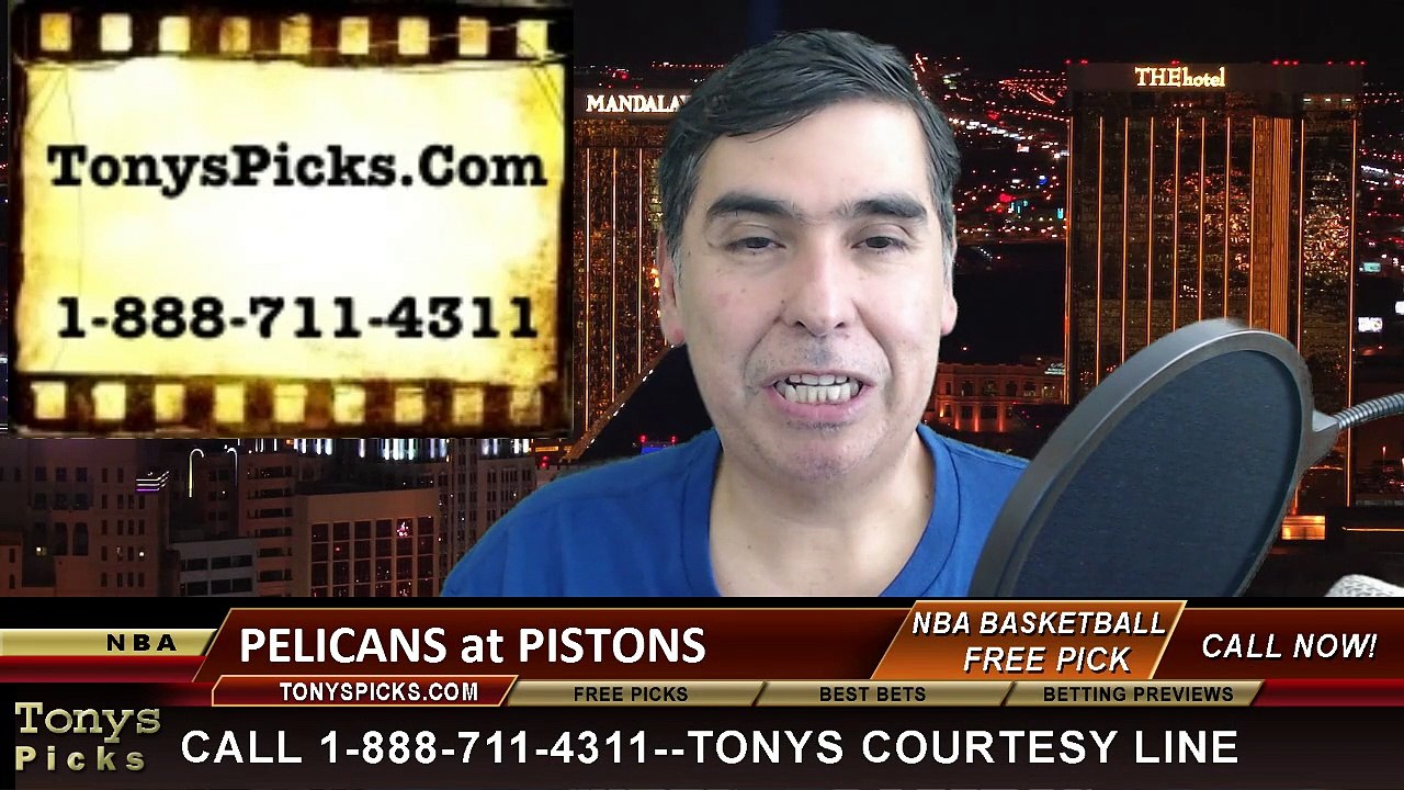 Detroit Pistons vs. New Orleans Pelicans Free Pick Prediction NBA Pro Basketball Odds Preview 1-14-2015